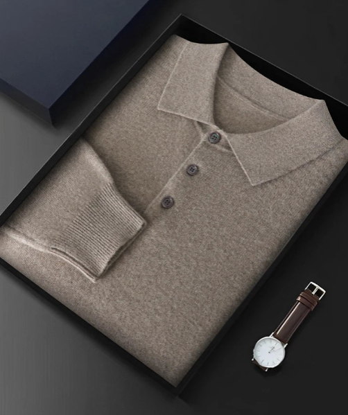 Suéter de punto estilo australiano de cachemira para hombre