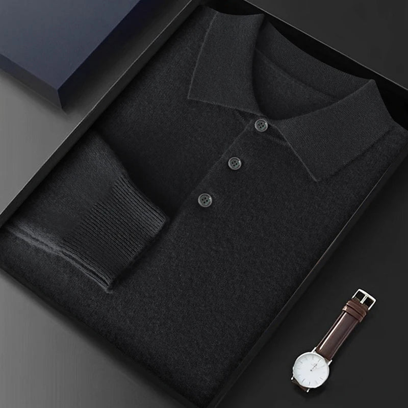 Suéter de punto estilo australiano de cachemira para hombre
