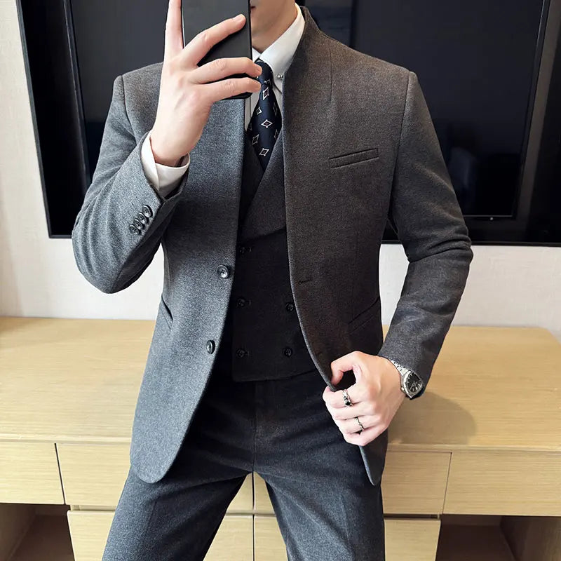 Costume élégant de style japonais, blazer + pantalon pour homme