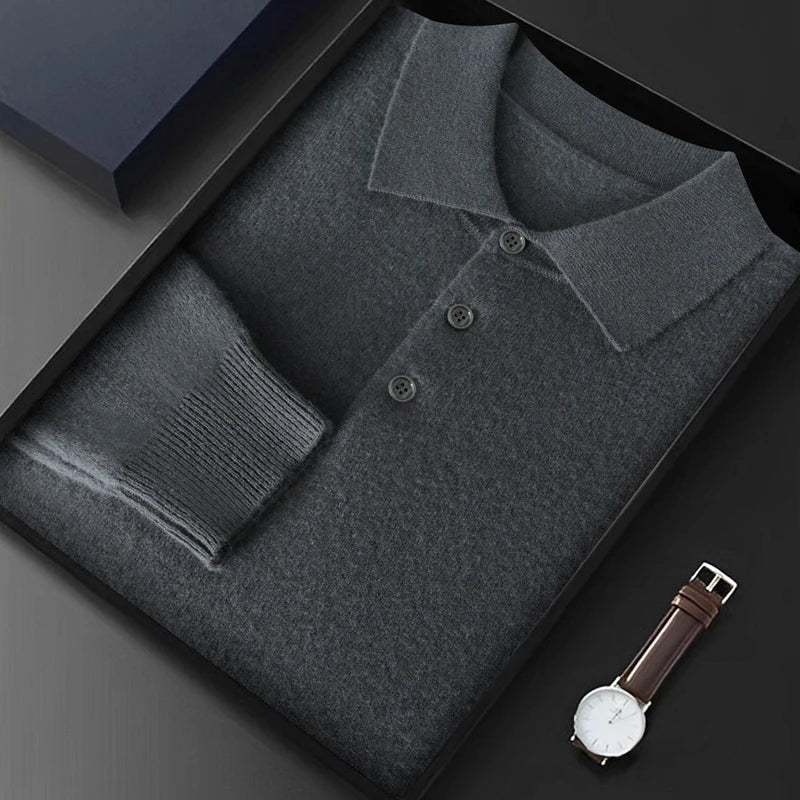 Suéter de punto estilo australiano de cachemira para hombre