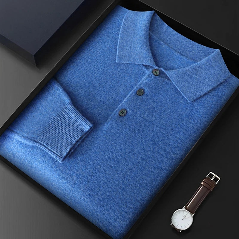 Suéter de punto estilo australiano de cachemira para hombre