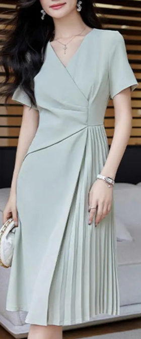 Vestido elegante de verano para mujer estilo coreano.