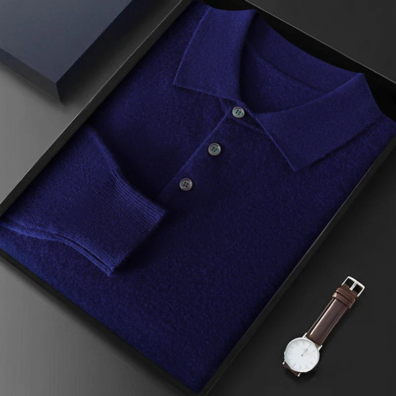 Suéter de punto estilo australiano de cachemira para hombre