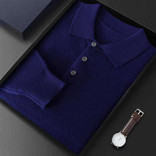 Suéter de punto estilo australiano de cachemira para hombre