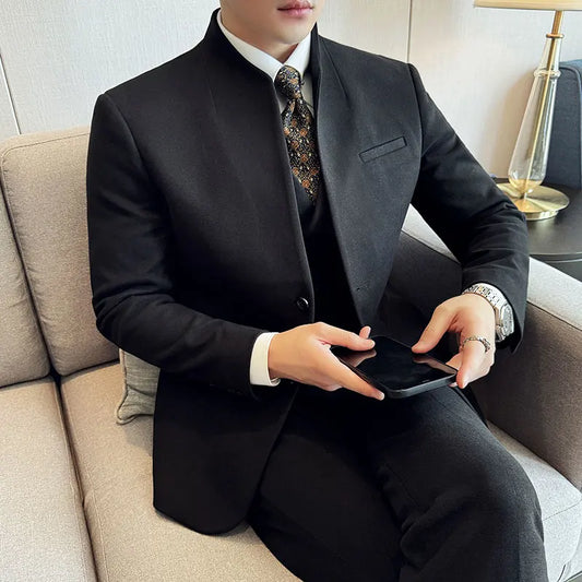 Traje elegante estilo Japonés, blazer + pantalones para hombre