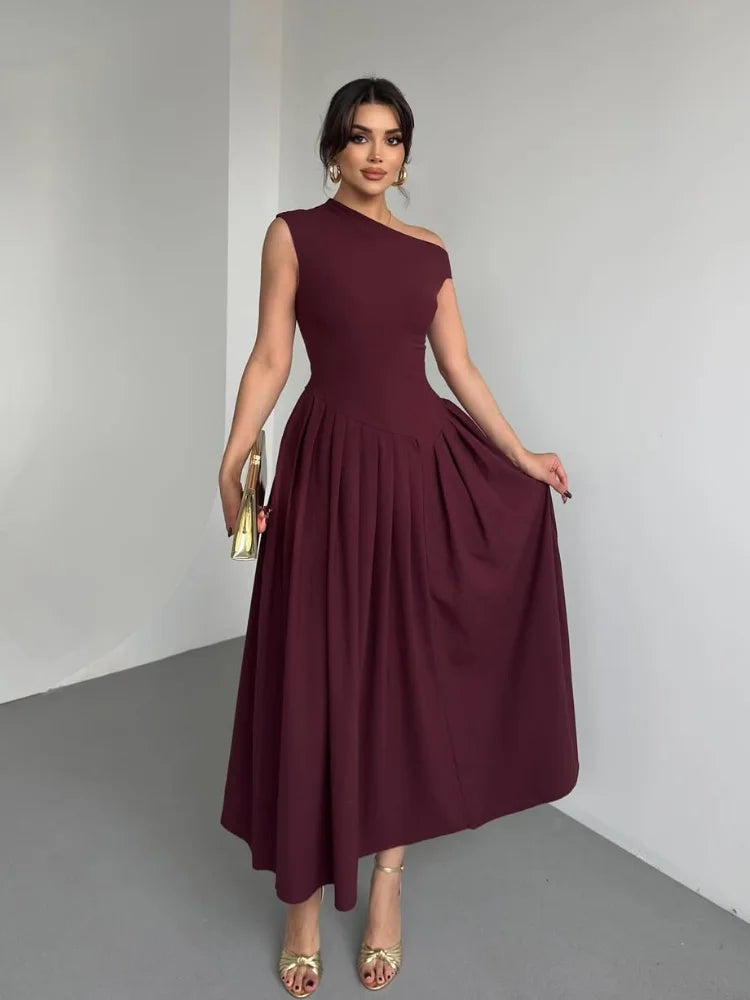 Vestido elegante estilo toscano para mujer.
