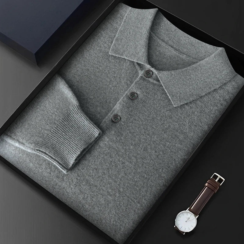 Suéter de punto estilo australiano de cachemira para hombre
