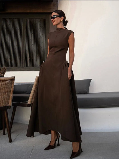 Vestido elegante estilo toscano para mujer.