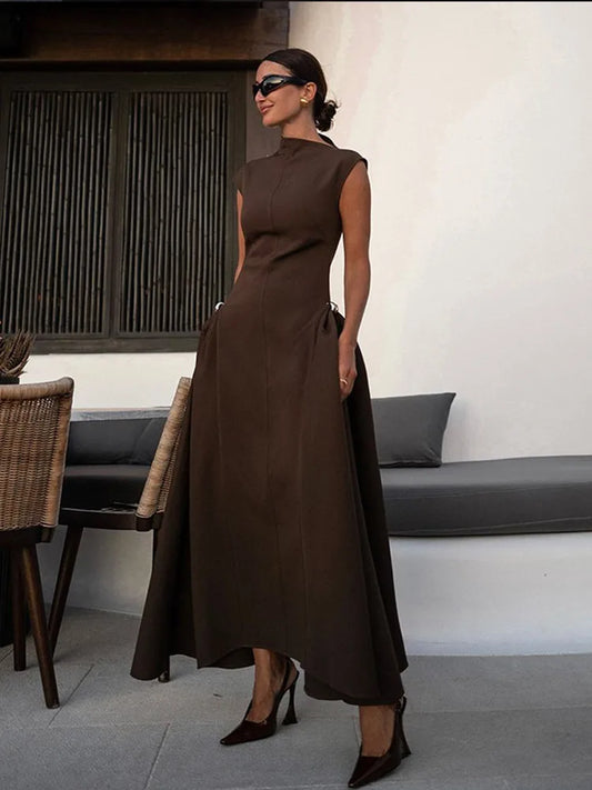 Vestido elegante estilo toscano para mujer.