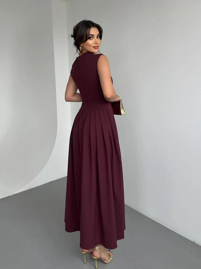Vestido elegante estilo toscano para mujer.