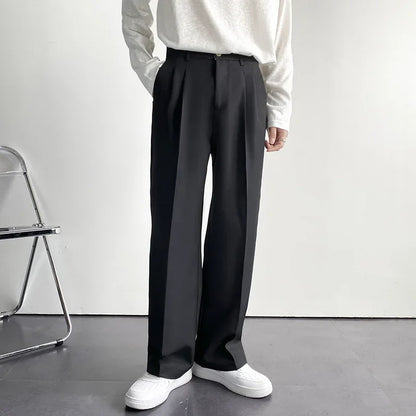 Pantalones rectos de moda coreana para hombre