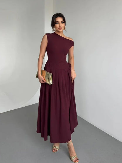 Vestido elegante estilo toscano para mujer.